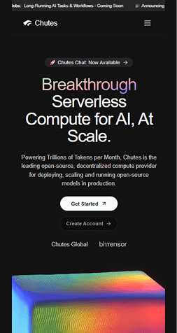 Example of a mobile website interface displayed in full view
