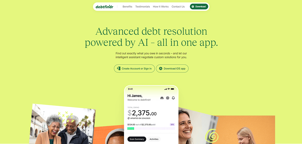Example of a desktop website interface displayed in full view