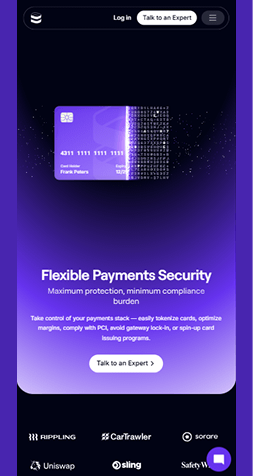 Example of a mobile website interface displayed in full view