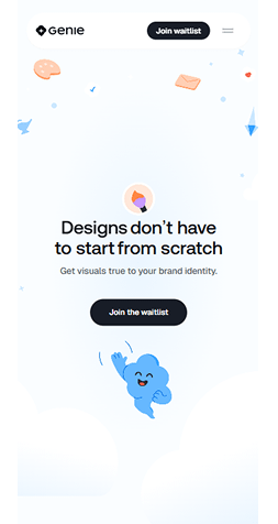 Example of a mobile website interface displayed in full view
