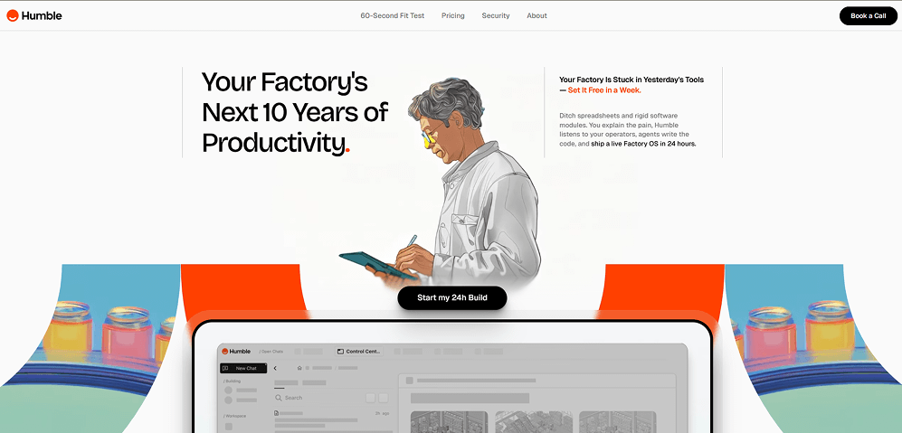 Example of a desktop website interface displayed in full view
