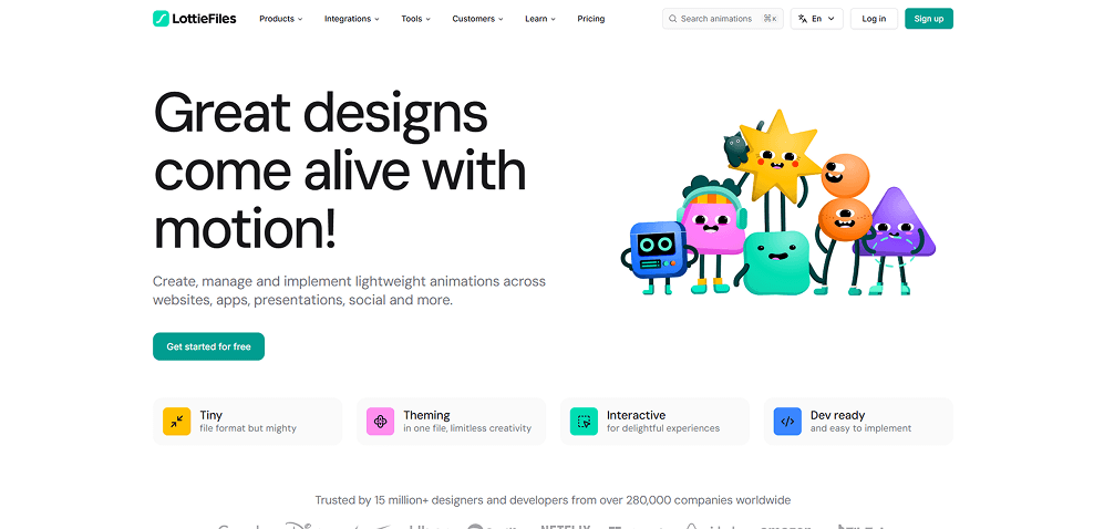 Example of a desktop website interface displayed in full view