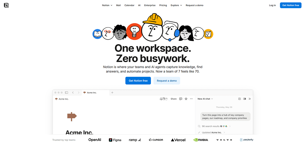 Example of a desktop website interface displayed in full view