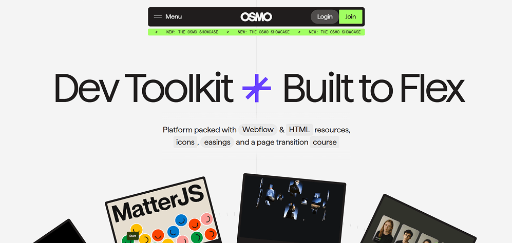 Example of a desktop website interface displayed in full view