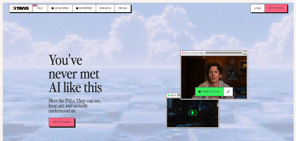 Example of a desktop website interface displayed in full view