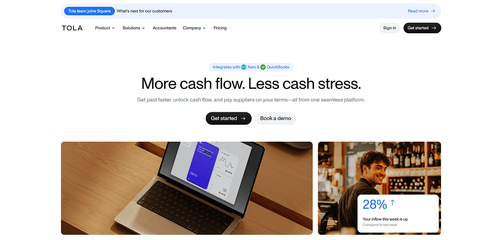 Example of a desktop website interface displayed in full view