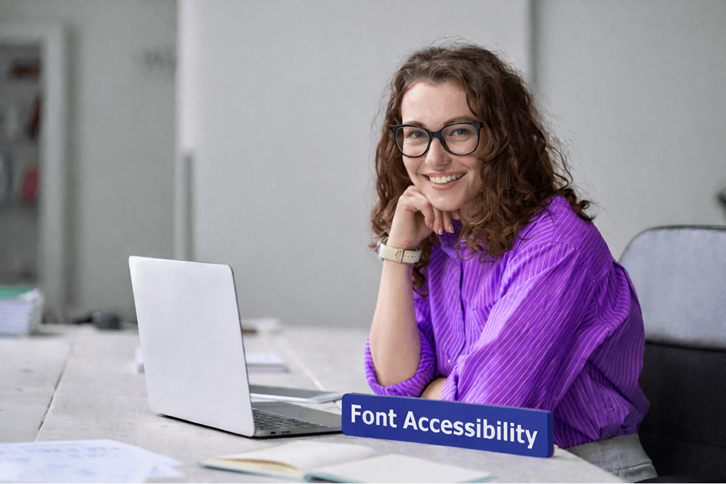 Font accessibility review showing clear, readable typography and accessible text settings on a website.