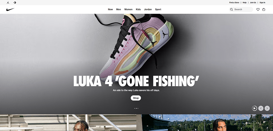 Nike accessible carousel keyboard navigation