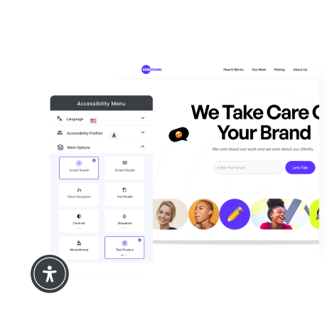 Web accessibility interface preview