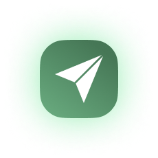 A green paper airplane icon on a white background, serving as a decoration for a news block.