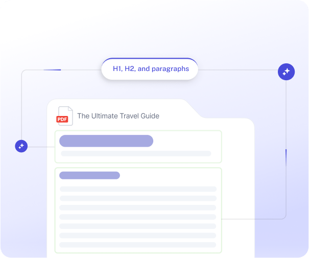 Tagged headings and paragraphs shown in a structured PDF layout.
