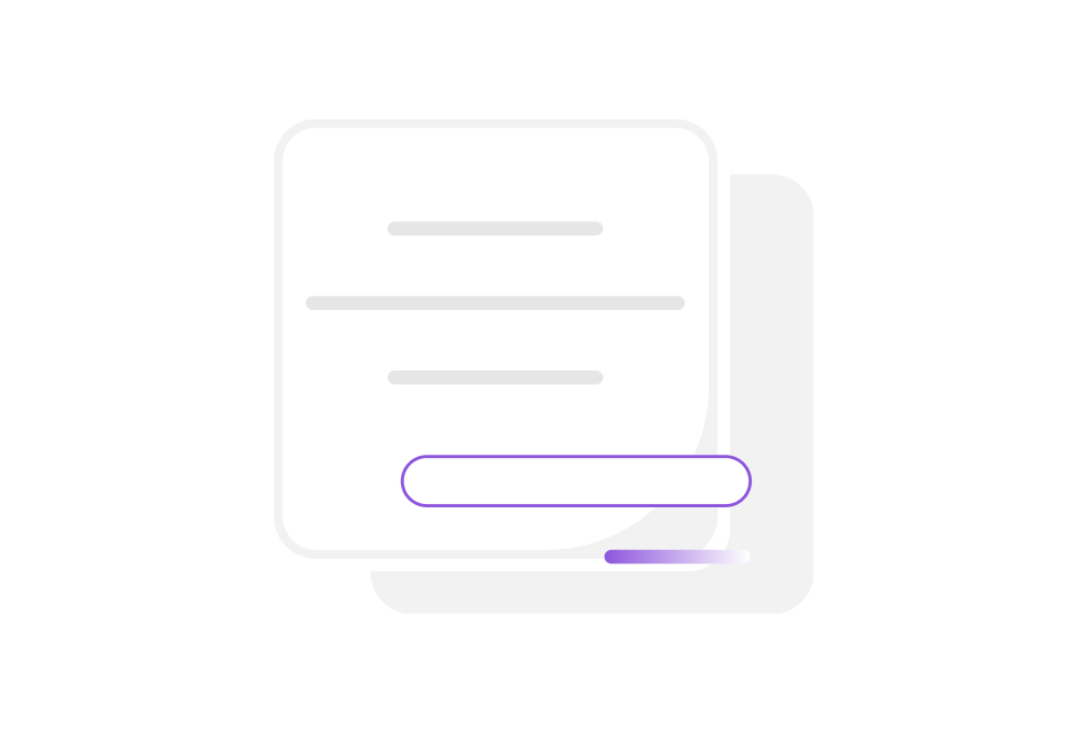 Browser window with a sidebar and a highlighted section containing text placeholders.