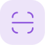 Scanning icon on bright purple