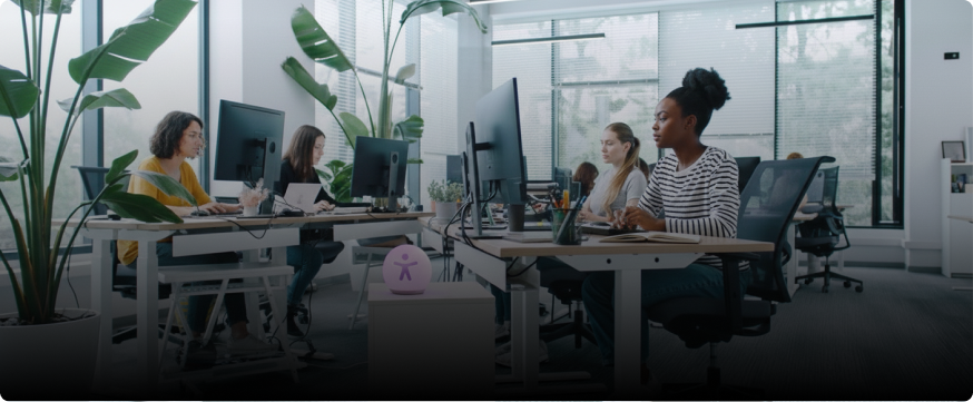 Agency team collaborating on web accessibility improvements