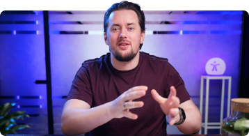 Accessibility widget overview video banner showing the widget and interface
